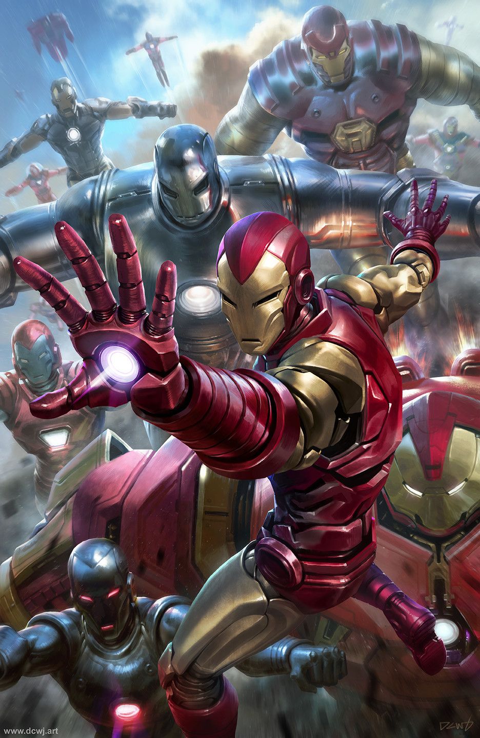 Iron Man: House Party Protocol by Derrick Chew *. Marvel wallpaper, Marvel artwork, Marvel iron man