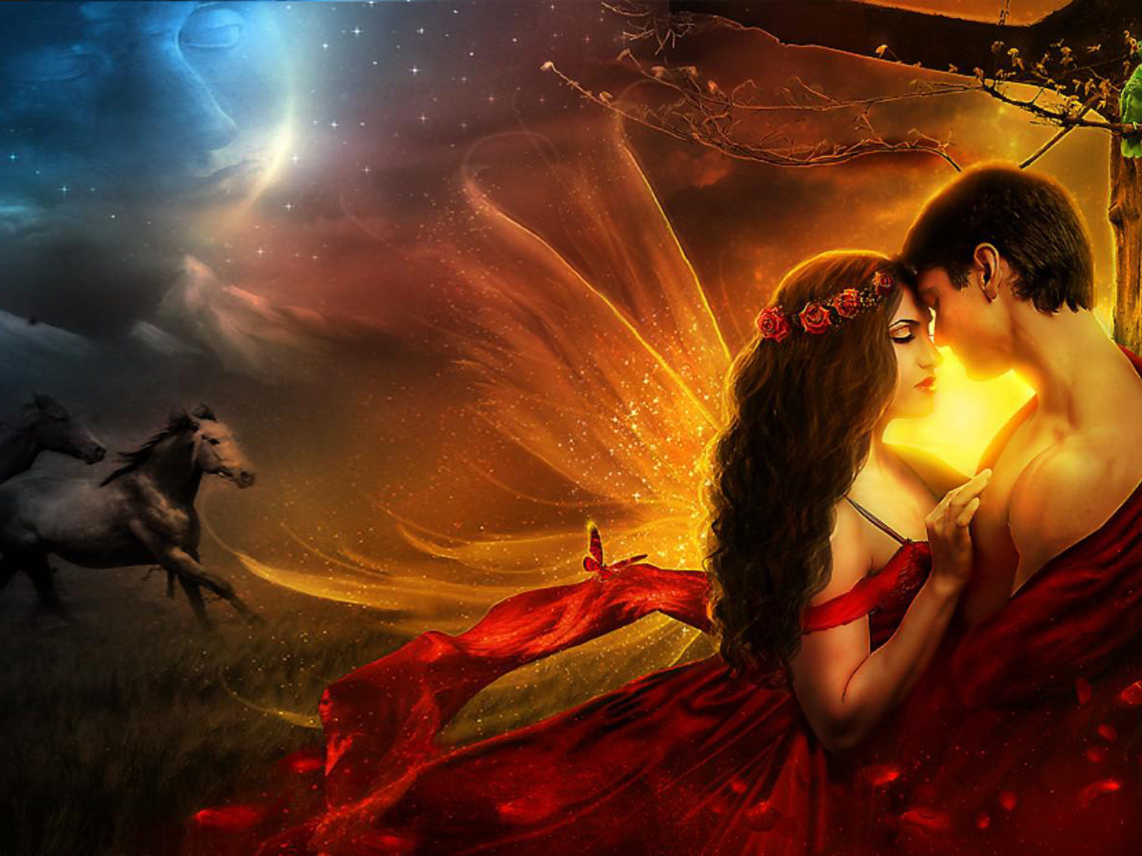 Long awaited love romance fantasy art HD Wallpaper, Wallpaper13.com