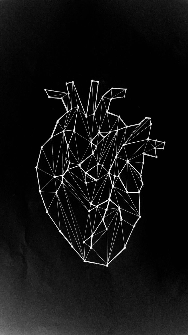 wallpaper. Anatomical heart drawing, Heart drawing, Geometric heart