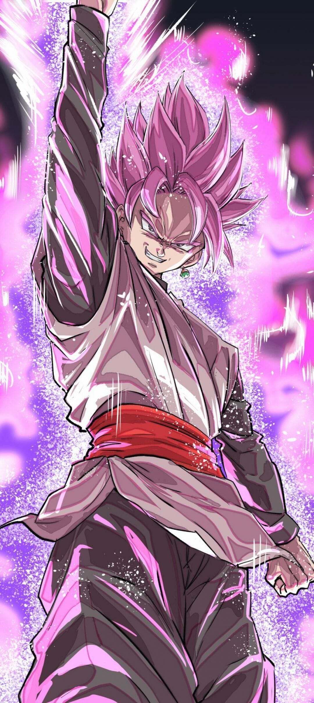 Black Goku in his unique, beautiful form, Super Saiyan Rose. Anime / iPhone HD Wallpaper Background Download HD Wallpaper (Desktop Background / Android / iPhone) (1080p, 4k) (1080x2417) (2022)