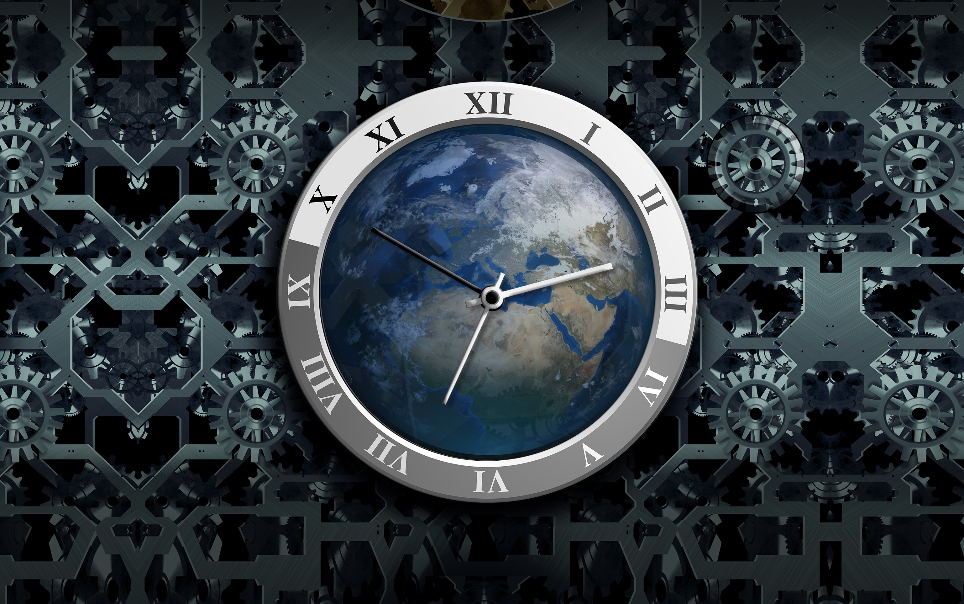 Clock with Roman Numerals HD Wallpaper