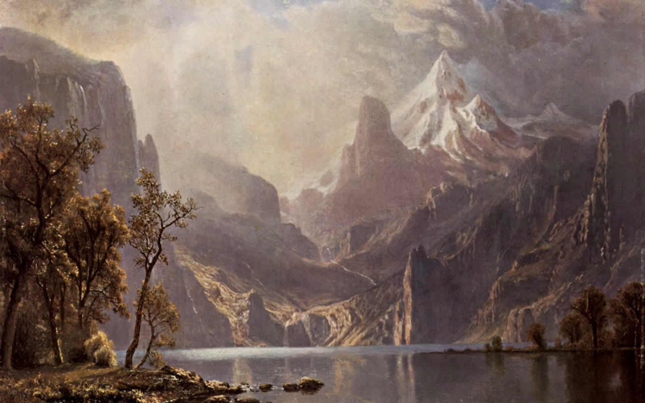World Famous Paintings / Fine Art Painting Wallpaper Tahoe Albert Bierstadt