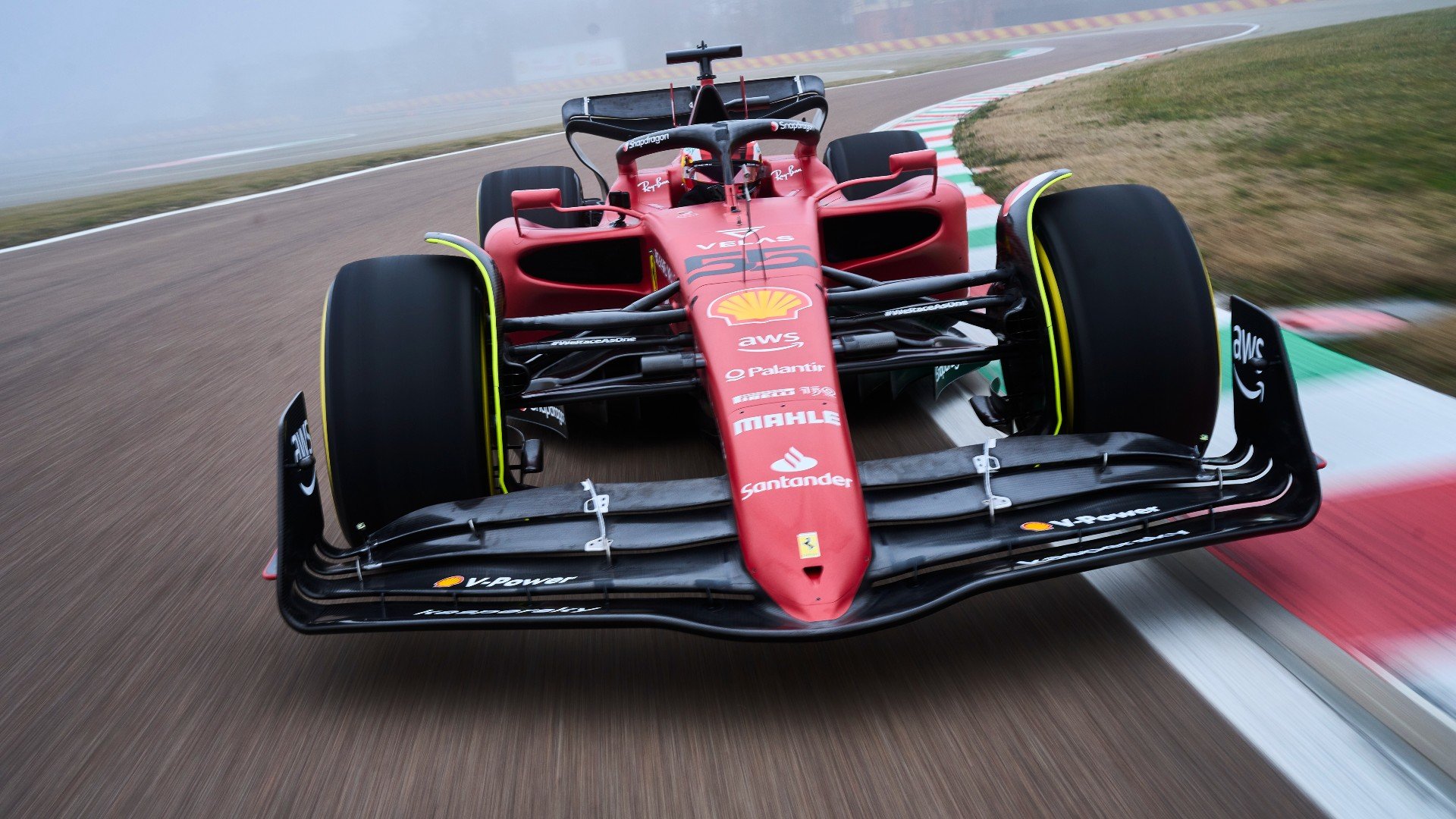 Ferrari Drivers Sainz And Leclerc Shake Down New F1 75 Car At Fiorano. Formula 1®