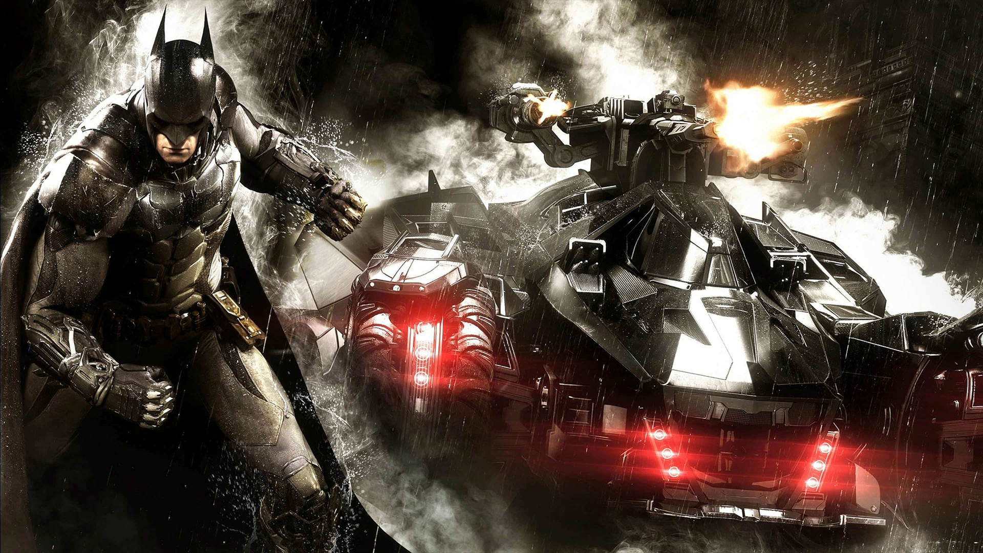 Batman Arkham Knight Wallpaper Batman And Batmobile