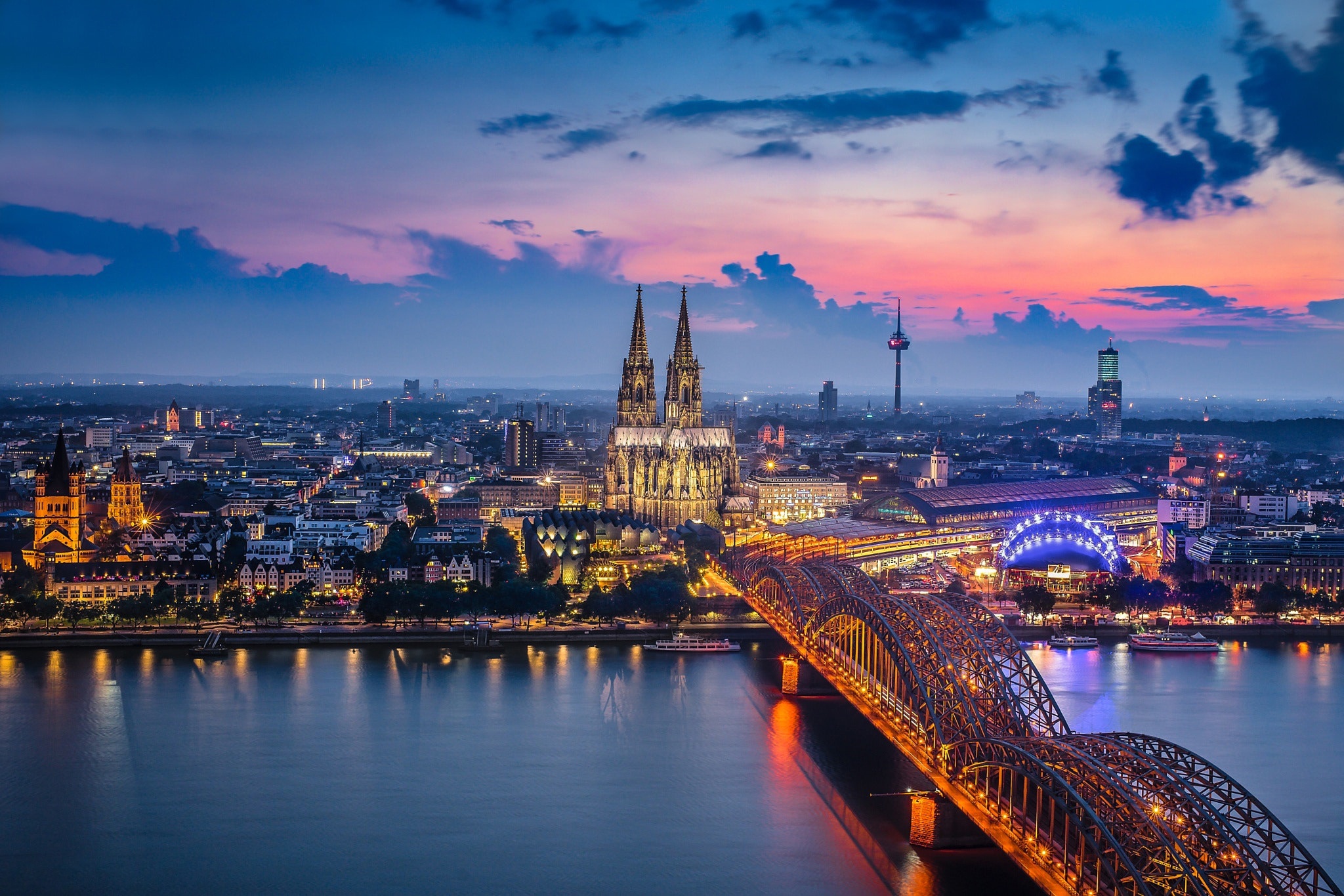 Germany Cologne Bridge Building City, HD World, 4k Wallpaper, Image, Background, Photo and Picture