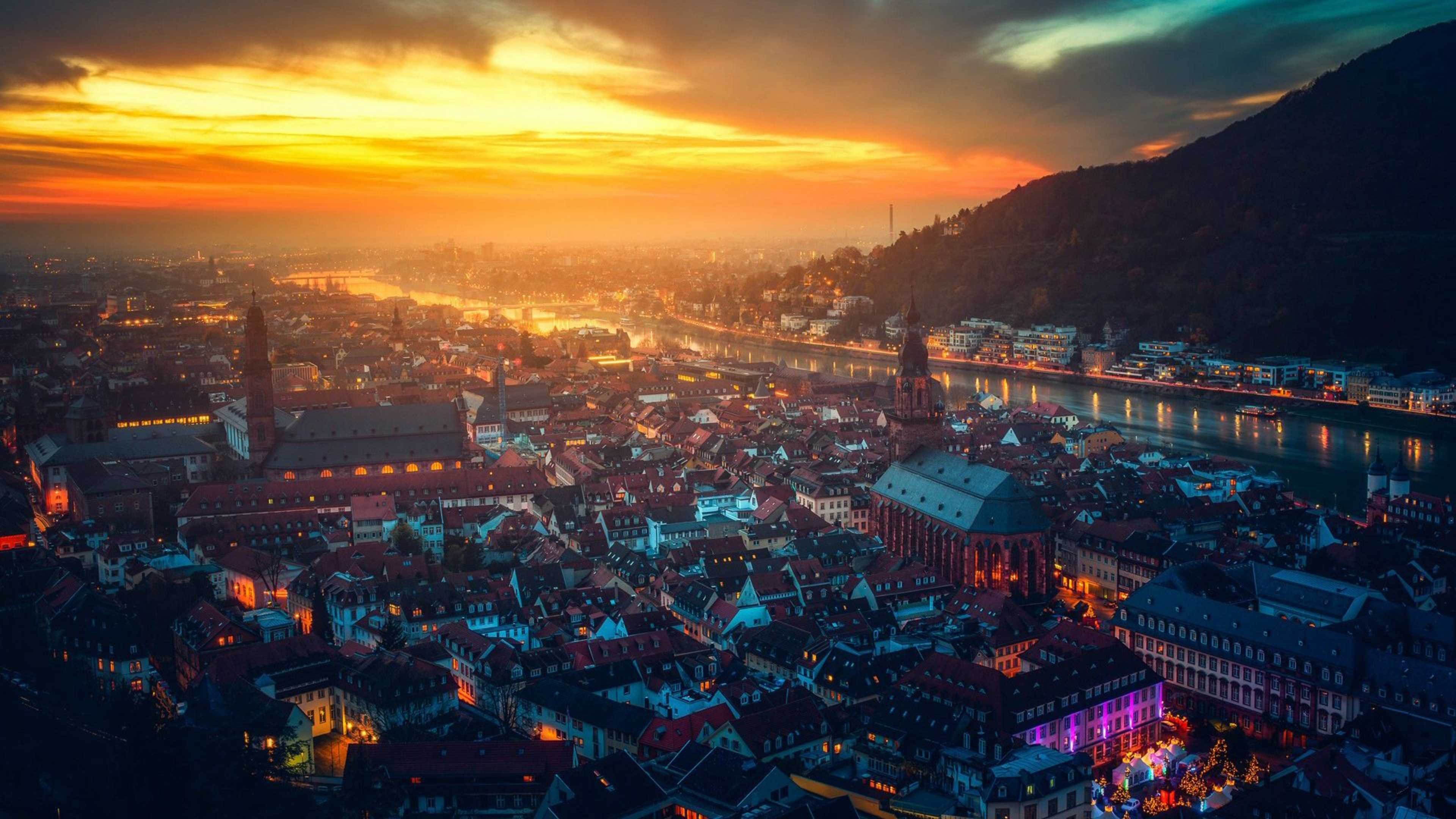 City Germany Sunset wallpaperx2160