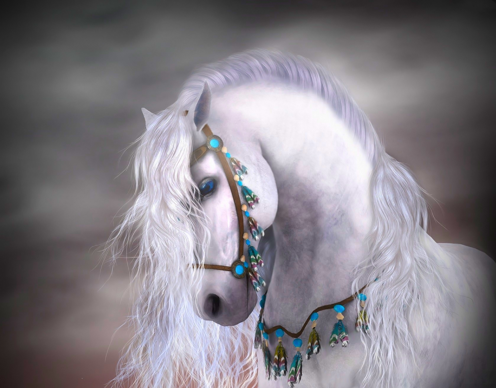 White Fantasy Horse