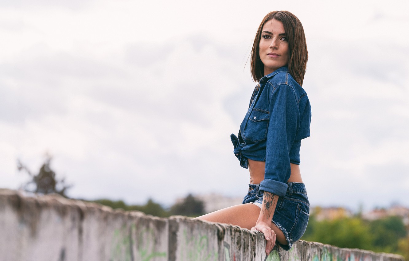 Wallpaper look, girl, , jeans image for desktop, section девушки