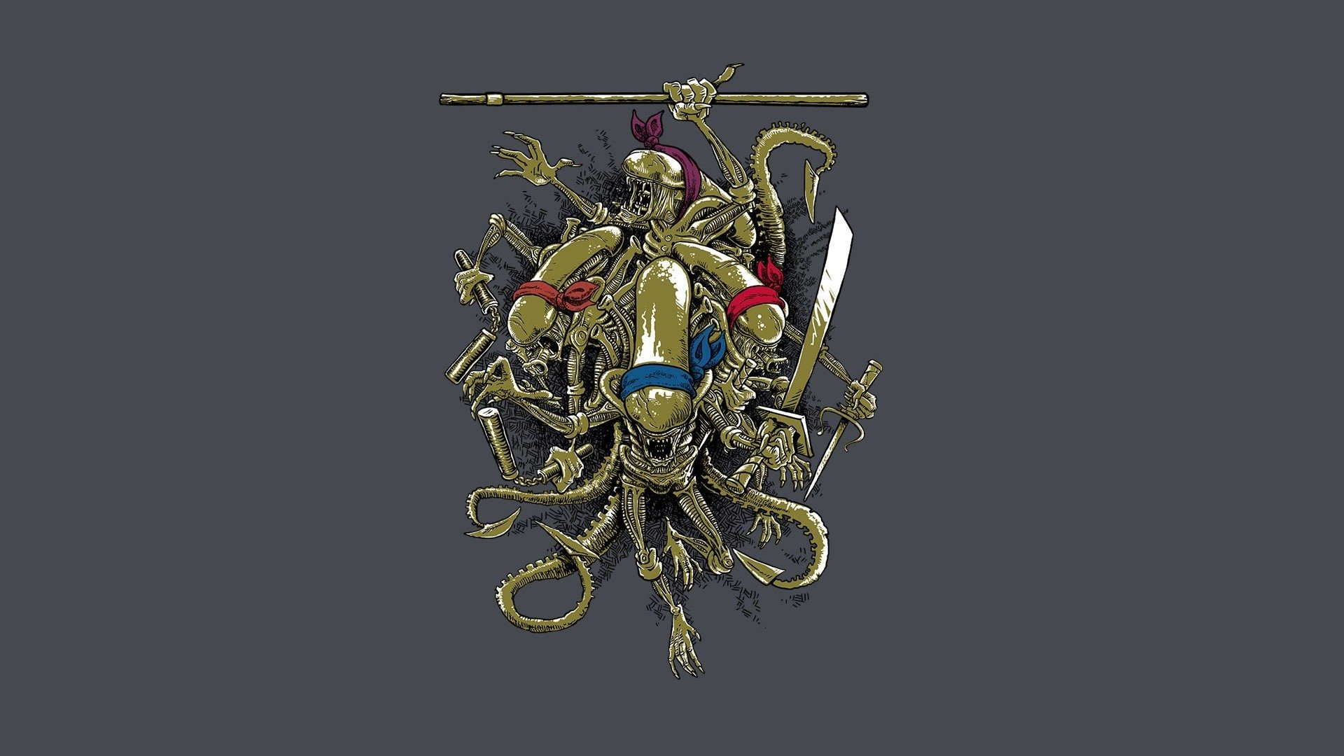 Teenage Mutant Ninja Turtles, Alien by Billy Allison HD Wallpaper