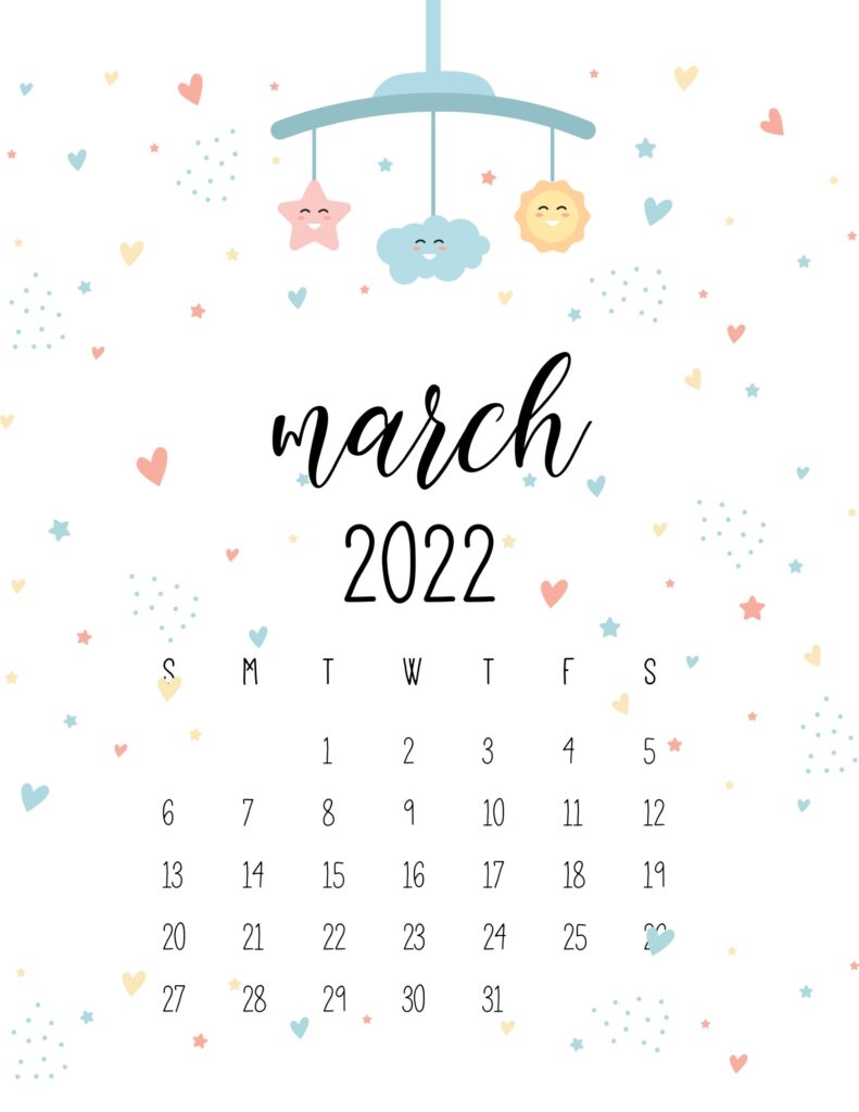 Free Printable March 2022 Calendars