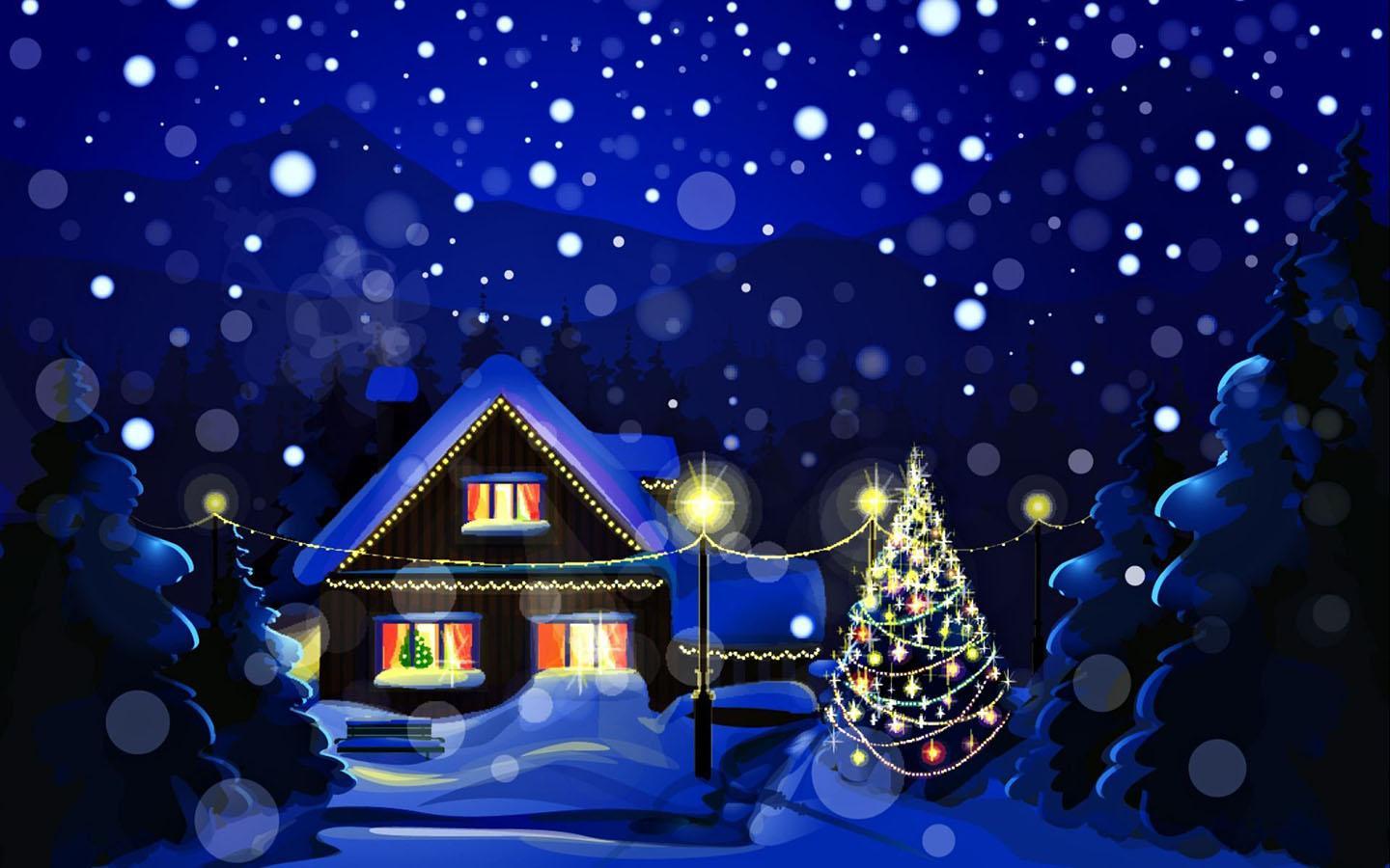 Night Winter House Wallpapers - Wallpaper Cave