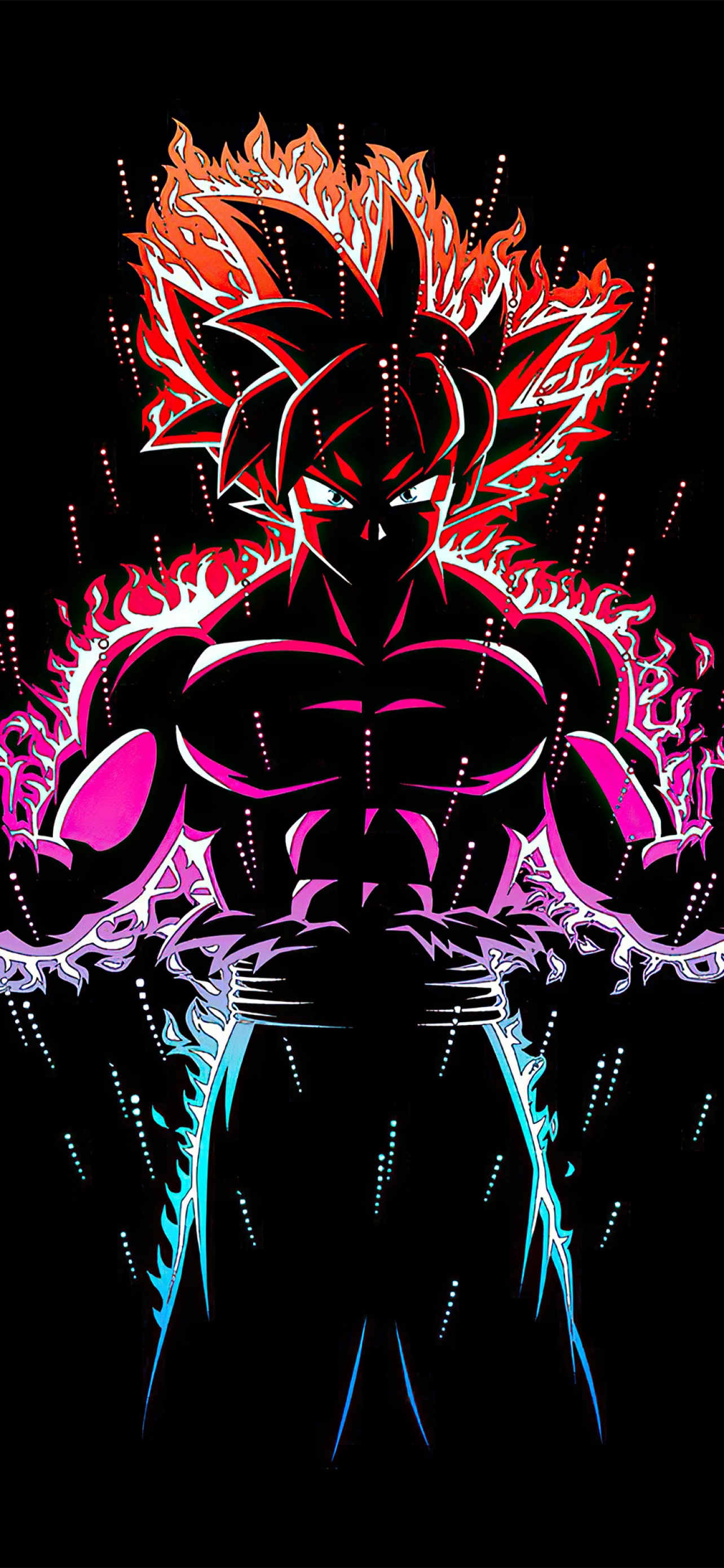 Ultra Instinct Goku Wallpaper 4K, Black Background, Dragon Ball Z, AMOLED, Black Dark