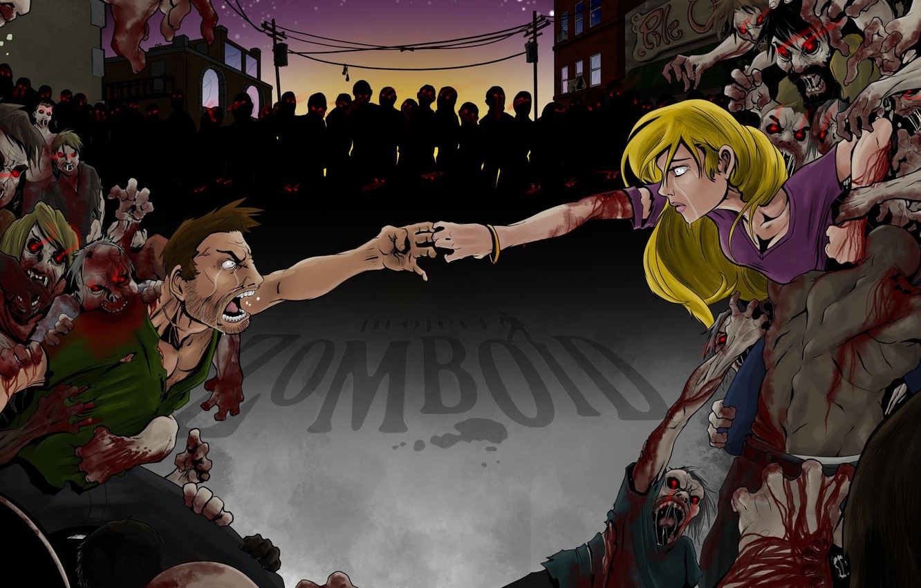 Wallpaper art, zombies, zombie, art, survival, Project Zomboid image for desktop, section игры