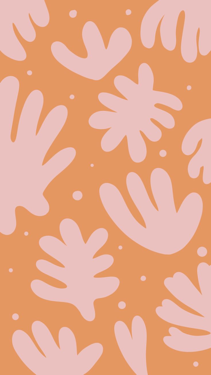 Pink Orange Henri Matisse Inspired Phone Background. Phone wallpaper patterns, iPhone wallpaper pattern, Preppy wallpaper