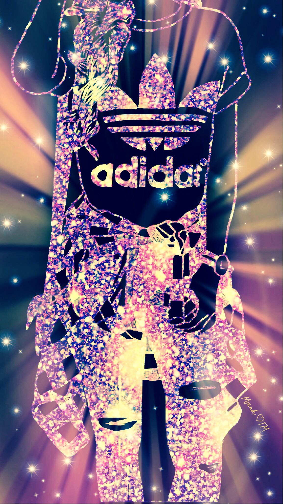 Adidas Girl Galaxy Wallpaper #androidwallpaper #iphonewallpaper #wallpaper # galaxy #sparkle #glitte. Adidas wallpaper iphone, Adidas wallpaper, Sparkle wallpaper