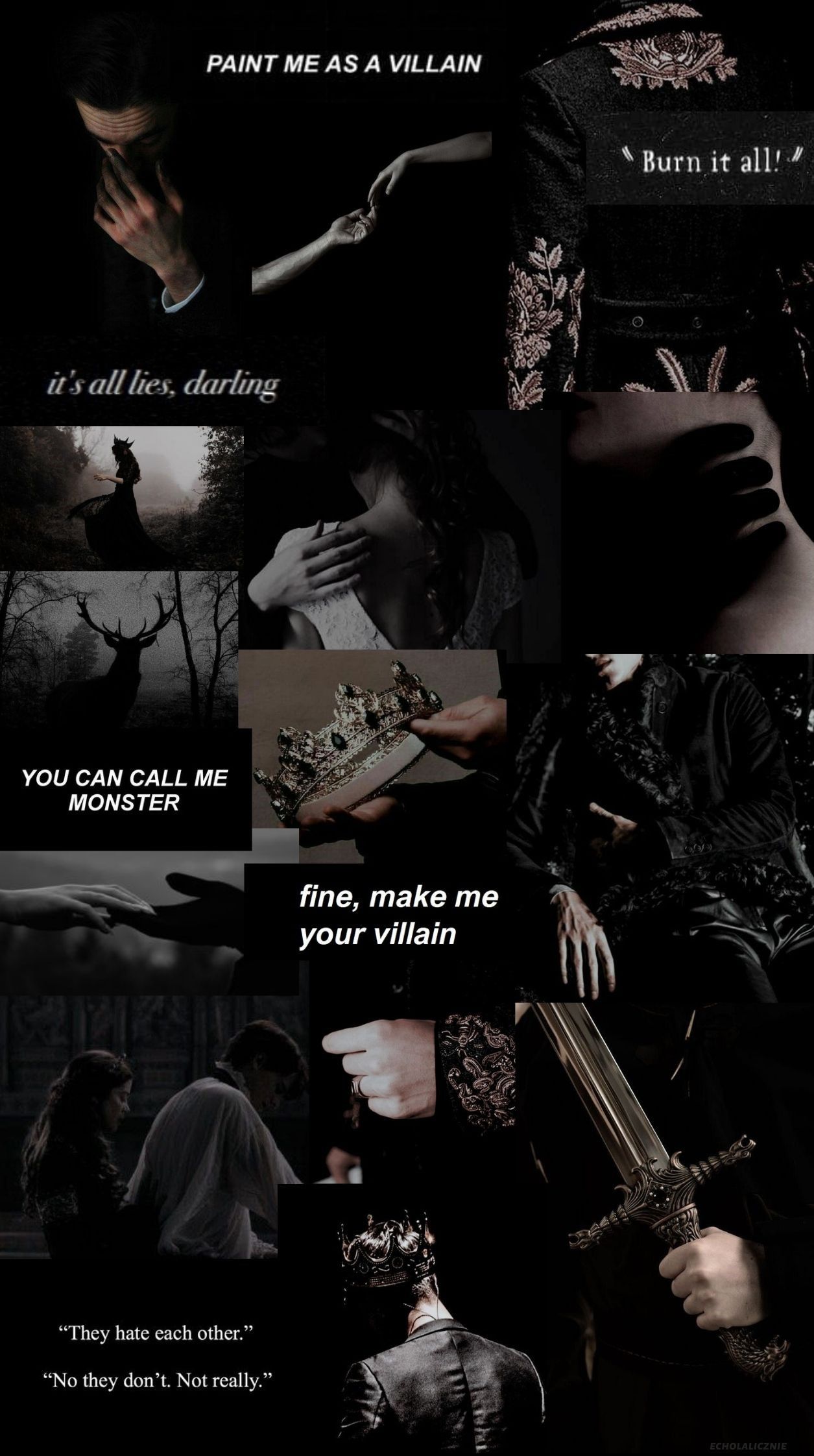 the darkling, villain aesthetic wallpaper. Black aesthetic wallpaper, Dark aesthetic, Aesthetic wallpaper