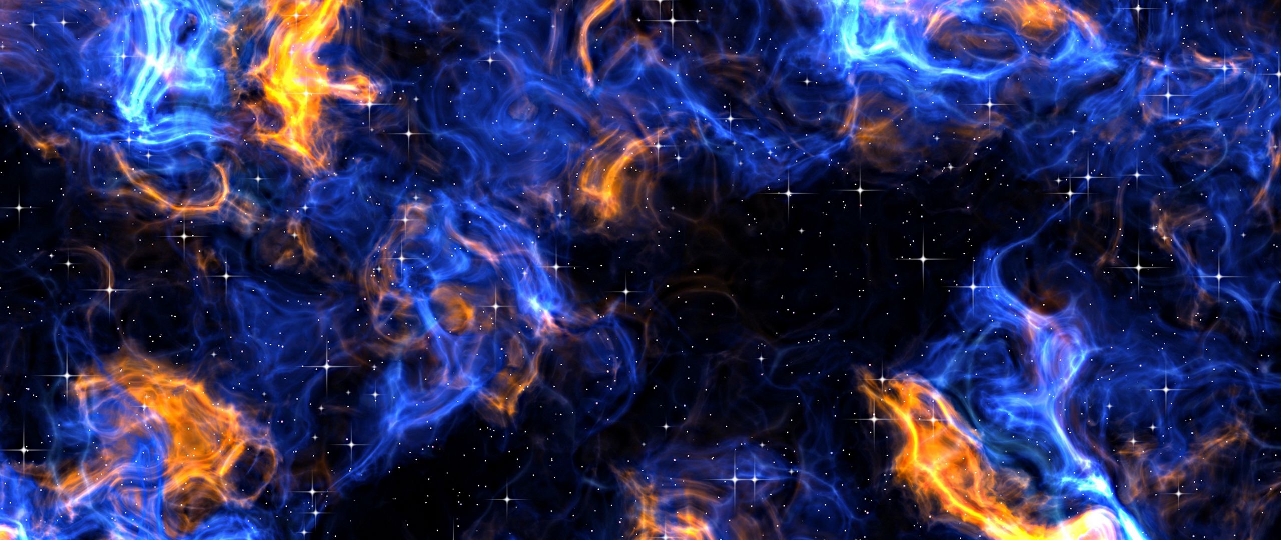 Download wallpaper 2560x1080 stars, art, fire, background dual wide 1080p HD background