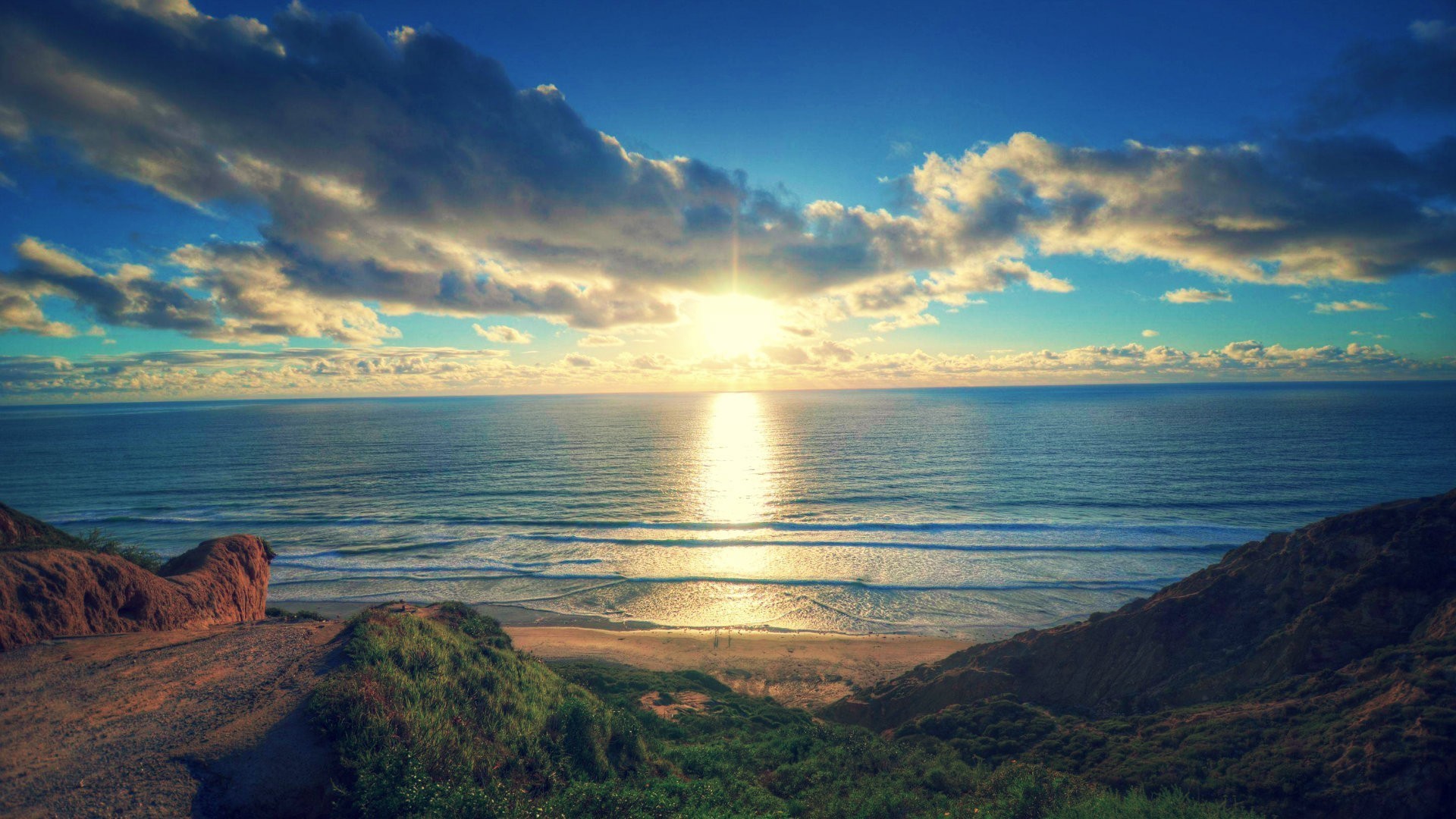 HDR Beach Wallpaper 38421 1920x1080px