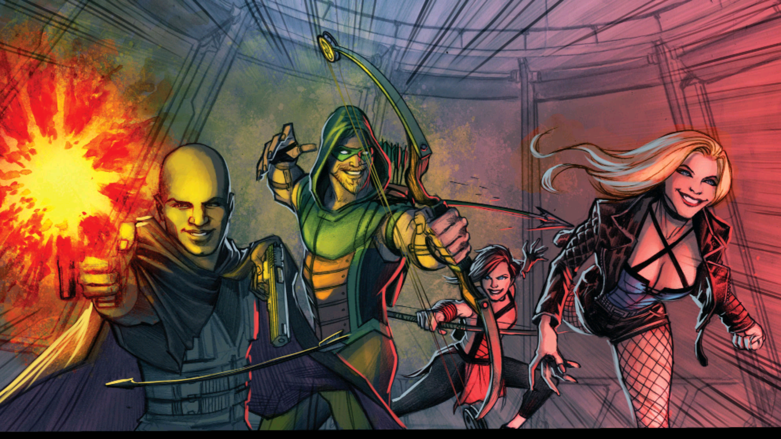 Team Arrow [2560x1440]. Let like/ follow/ repin it if u love. Art, Green arrow, Team arrow