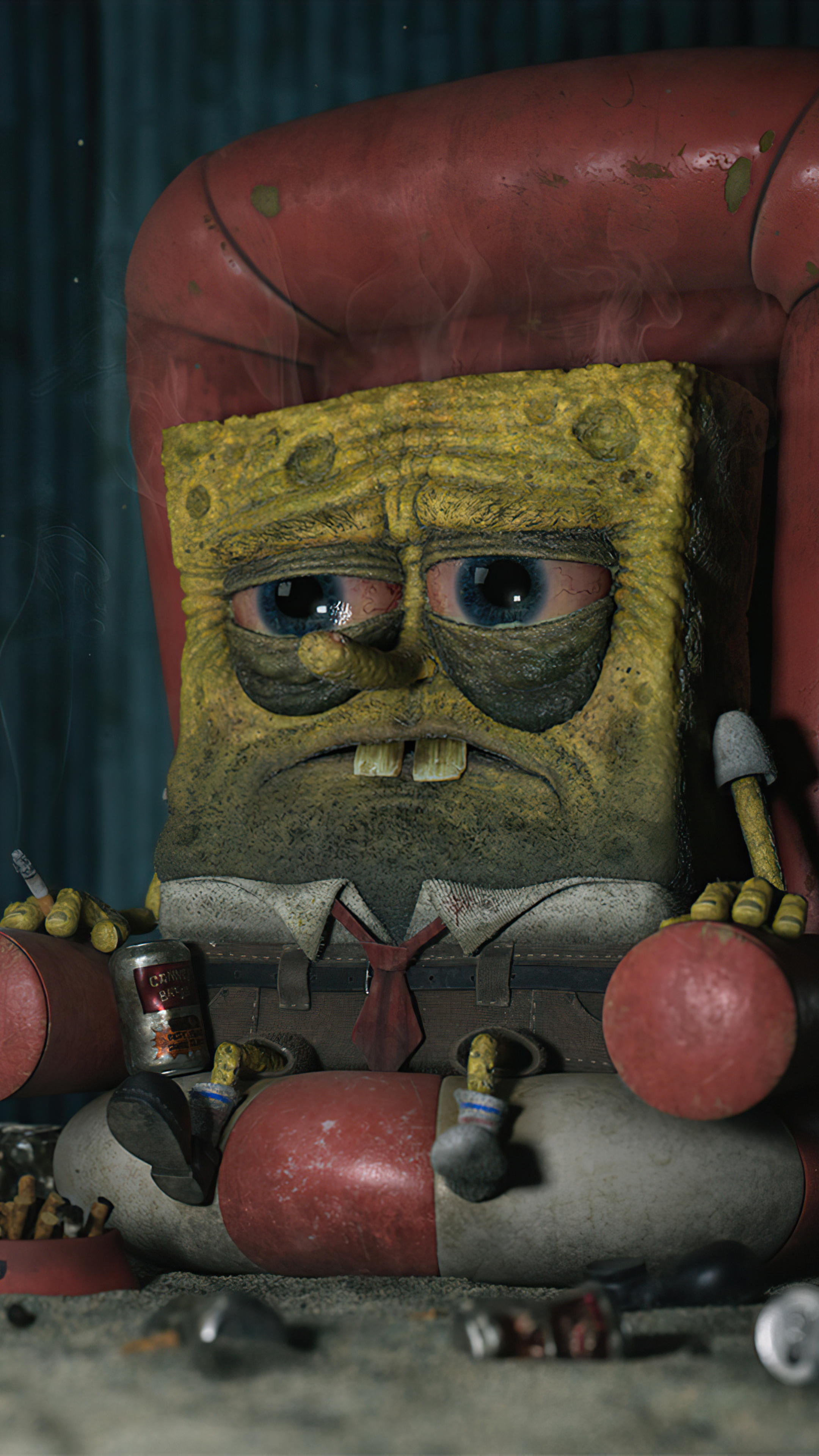 Spongebob Tired Sony Xperia X, XZ, Z5 Premium HD 4k Wallpaper, Image, Background, Photo and Picture