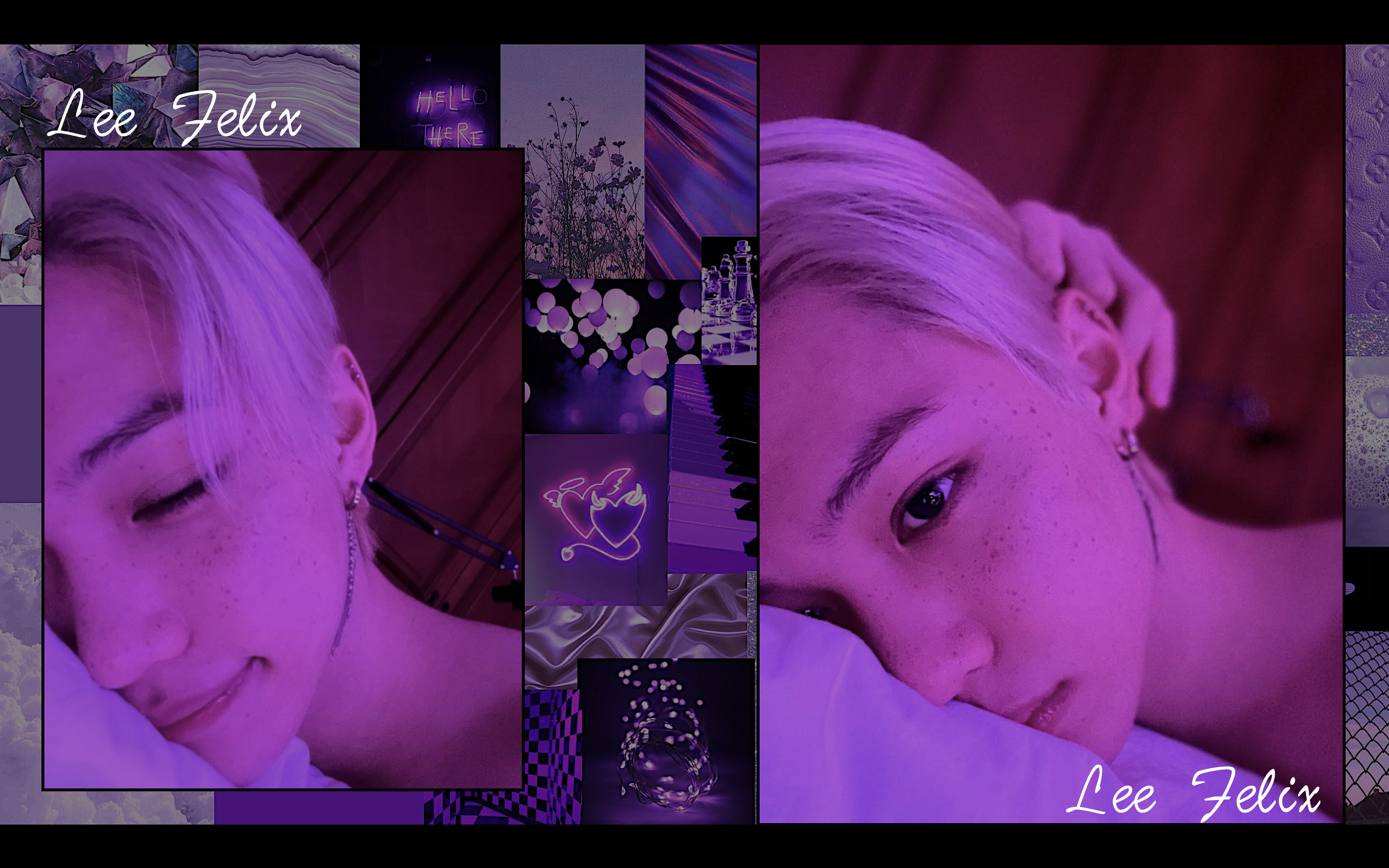 So i made a wallpaper with the photo felix fed us with, istg hes probably on thirst trap tiktok