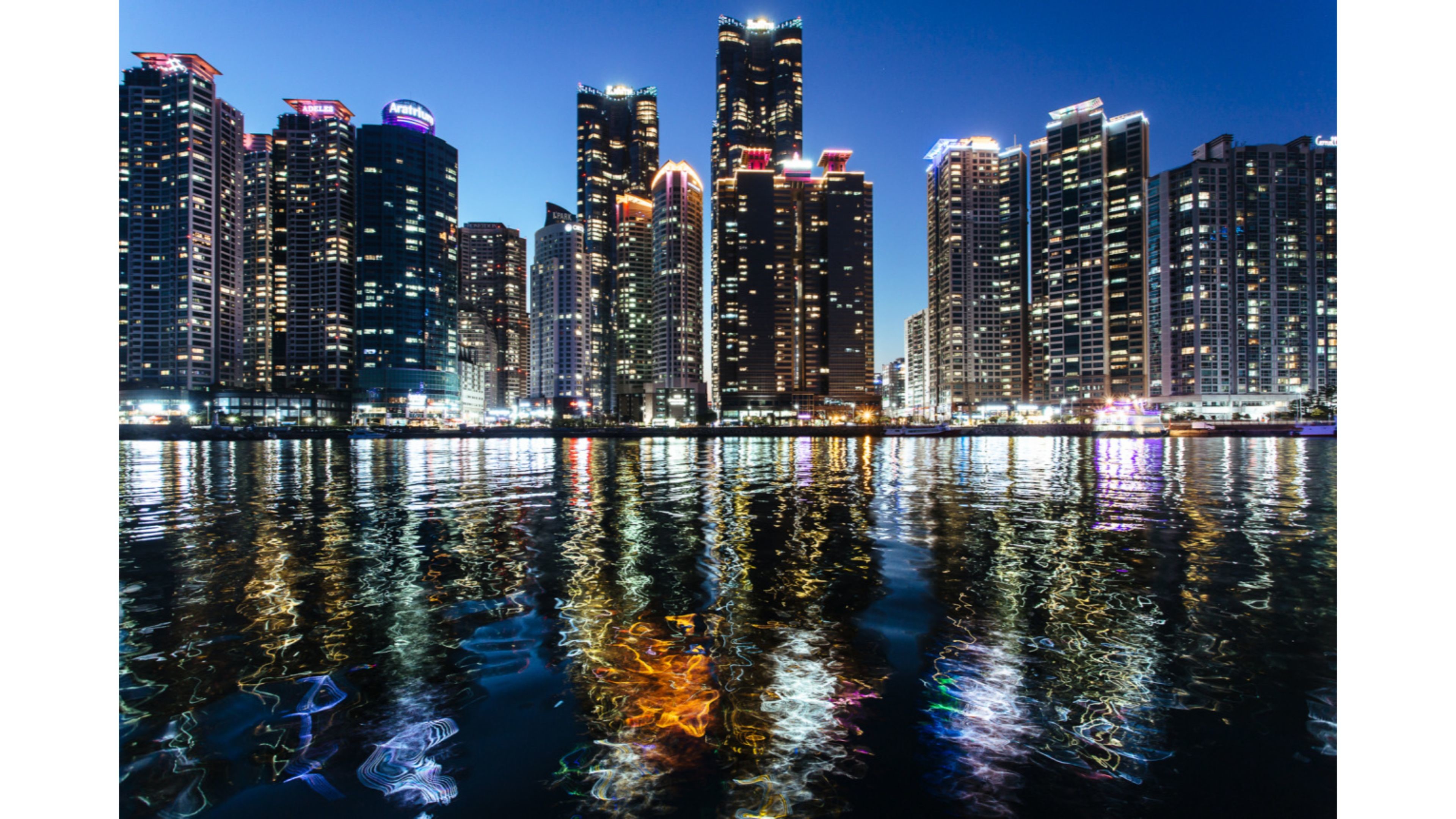 3840x2160, City Night 4k Busan South Korea Wallpaper - 부산 월페이퍼