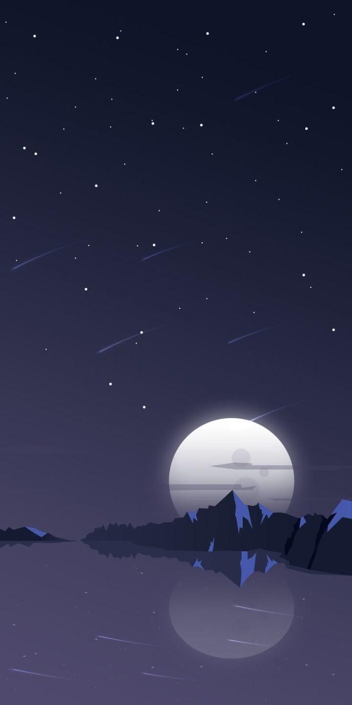 Good Looking Night sky. iPhone X Wallpaper. Scenery wallpaper, Minimal wallpaper, Landscape wallpaper
