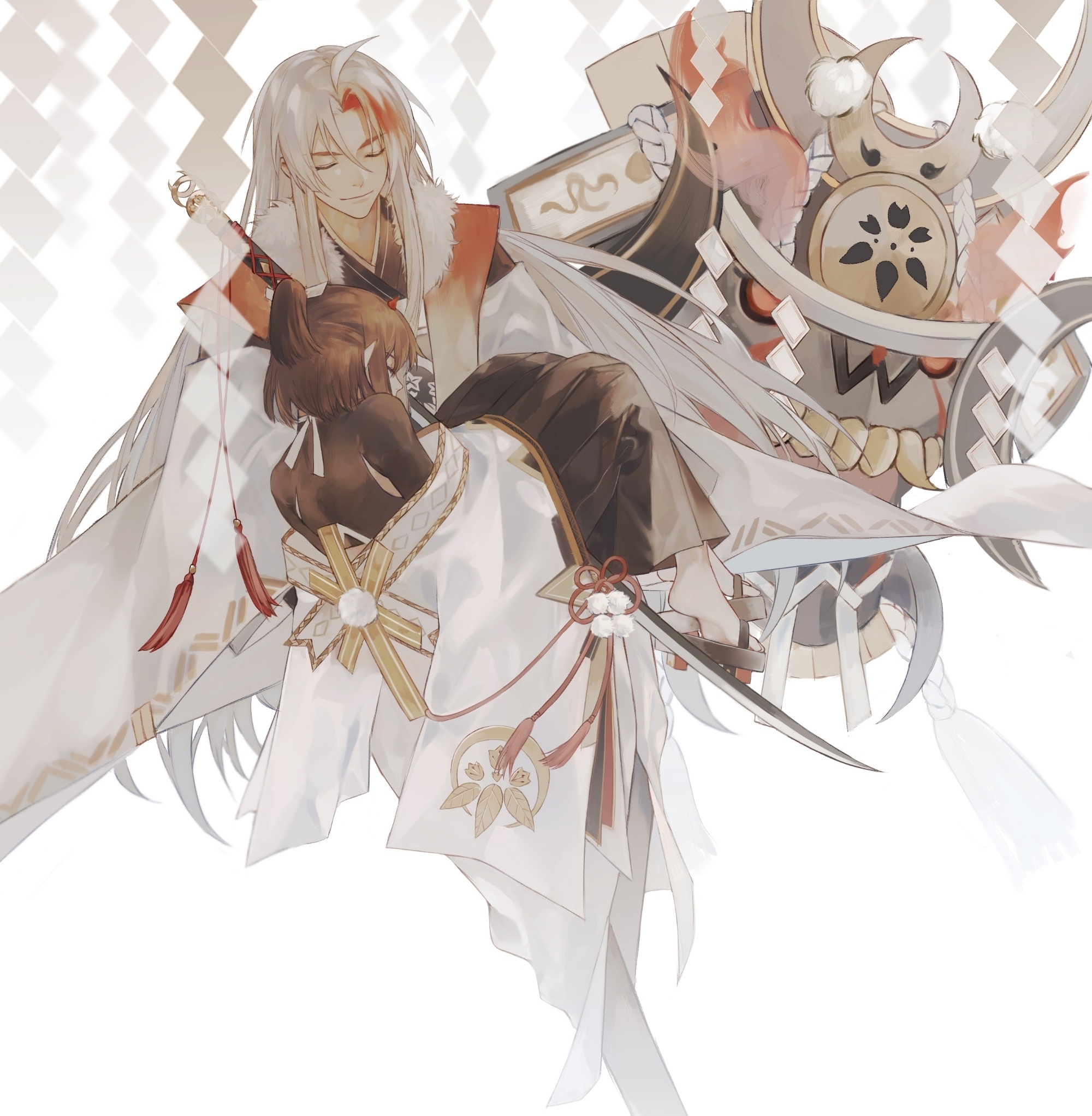 Wallpaper Princess Carry, Romantic, Onmyouji, Onikiri, Minamoto No Yorimitsu:2000x2044