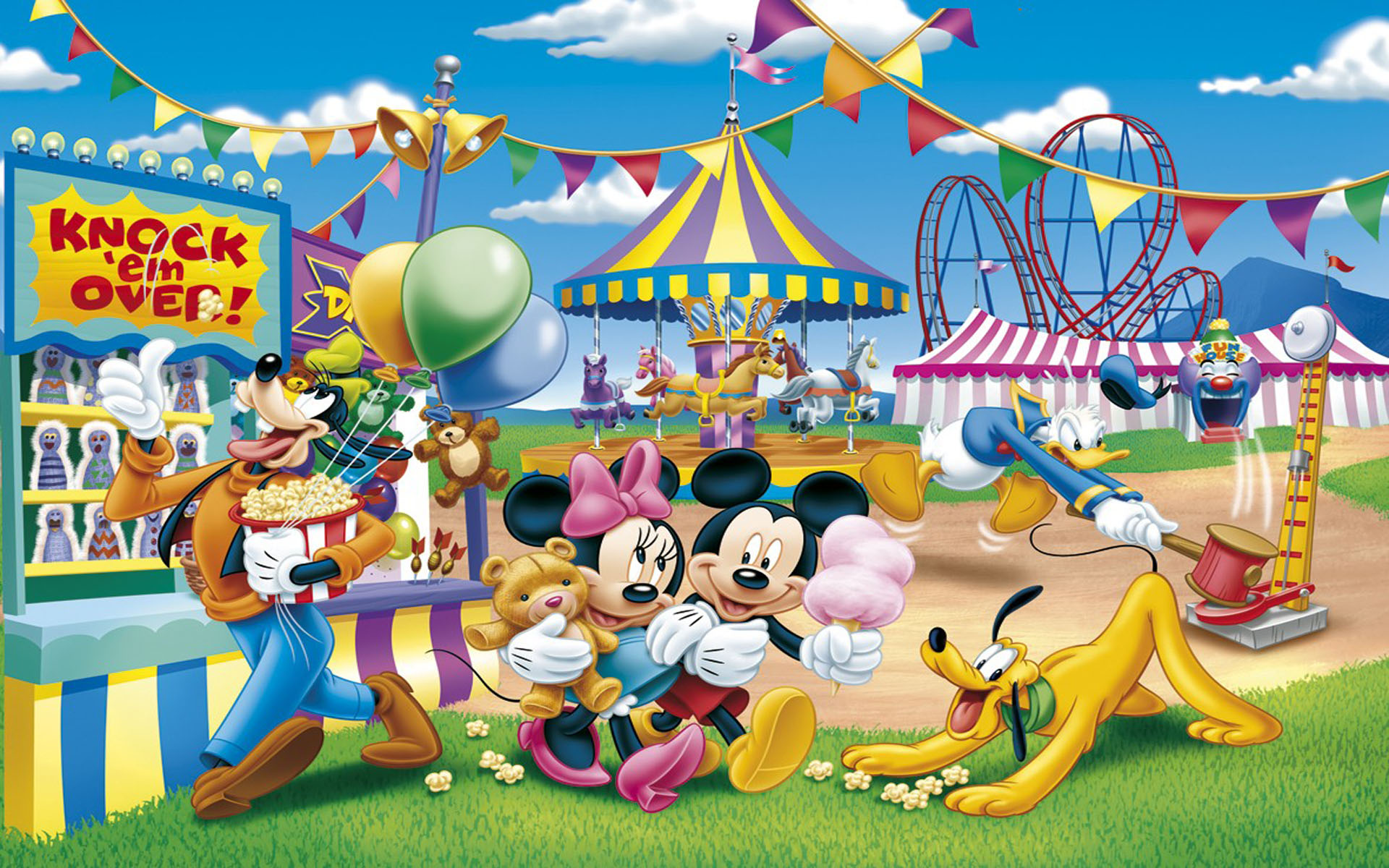 Goofy Mickey Mouse At The Fun Fair HD Wallpaper 1920x1200, Wallpaper13.com