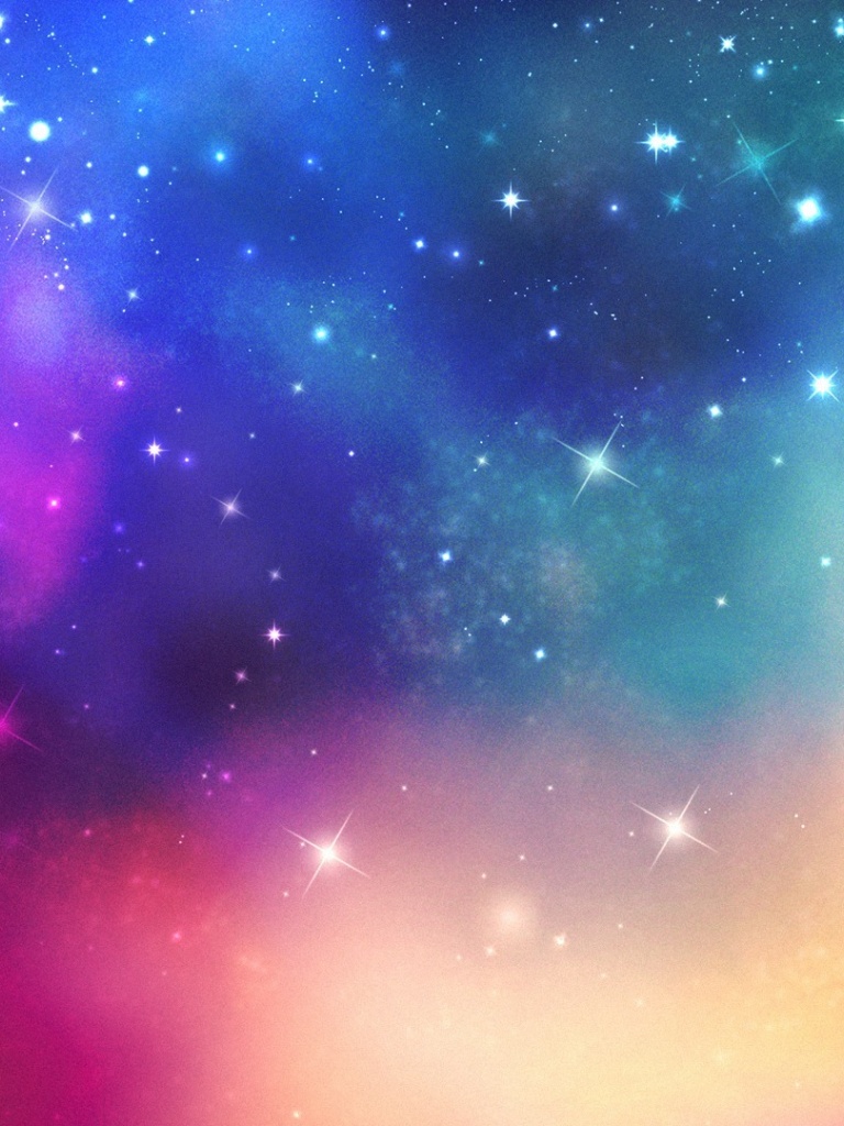 Space Stars, colors, light, tumblr iPad wallpaper