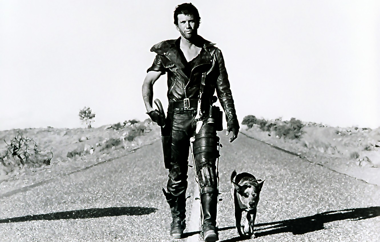 Wallpaper road, dog, art, postapocalyptic, Mel Gibson, Road warrior, Mel Gibson, Mad Max Mad Max - for desktop, section фильмы