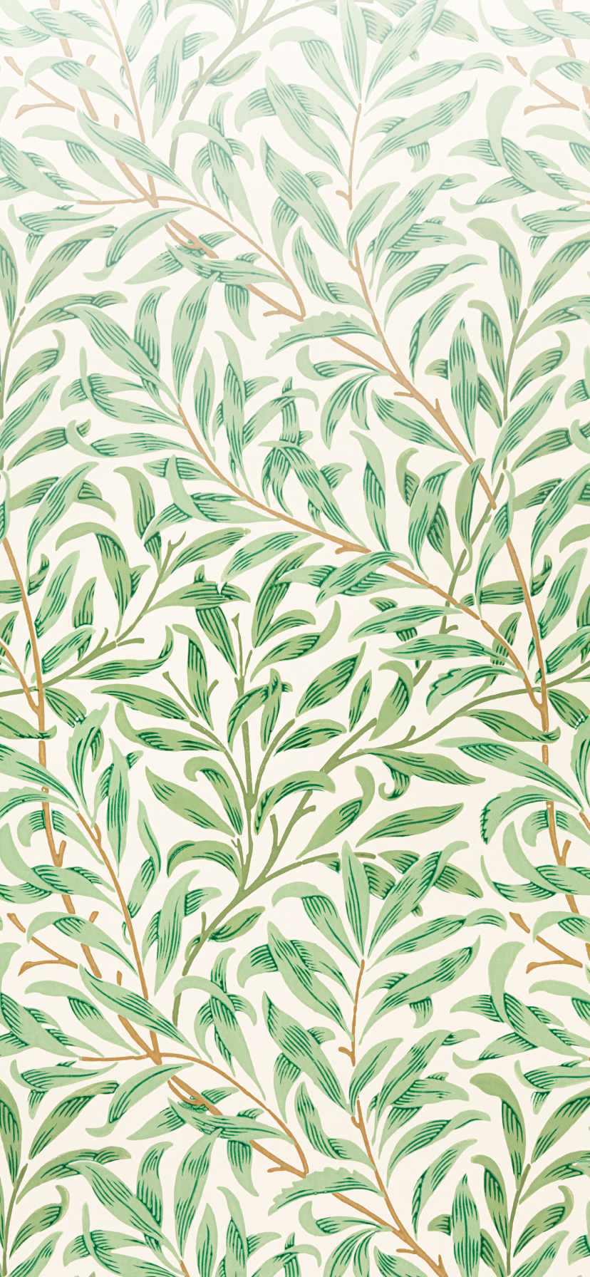 Willow Bough Green by William Morris Vintage Wallpaper