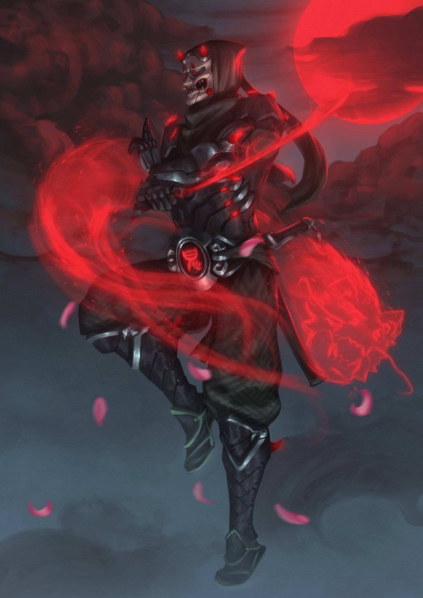 Genji in his Oni skin. Overwatch comic, Overwatch genji, Overwatch wallpaper