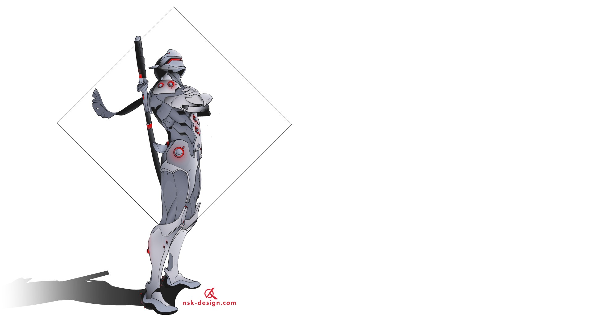 Hanzo, Genji Shimada, Hanzo (Overwatch), Ninjas, Genji, Genji (Overwatch), Oni Genji (Overwatch), Cyborg, Overwatch, Blizzard Entertainment Wallpaper HD / Desktop and Mobile Background