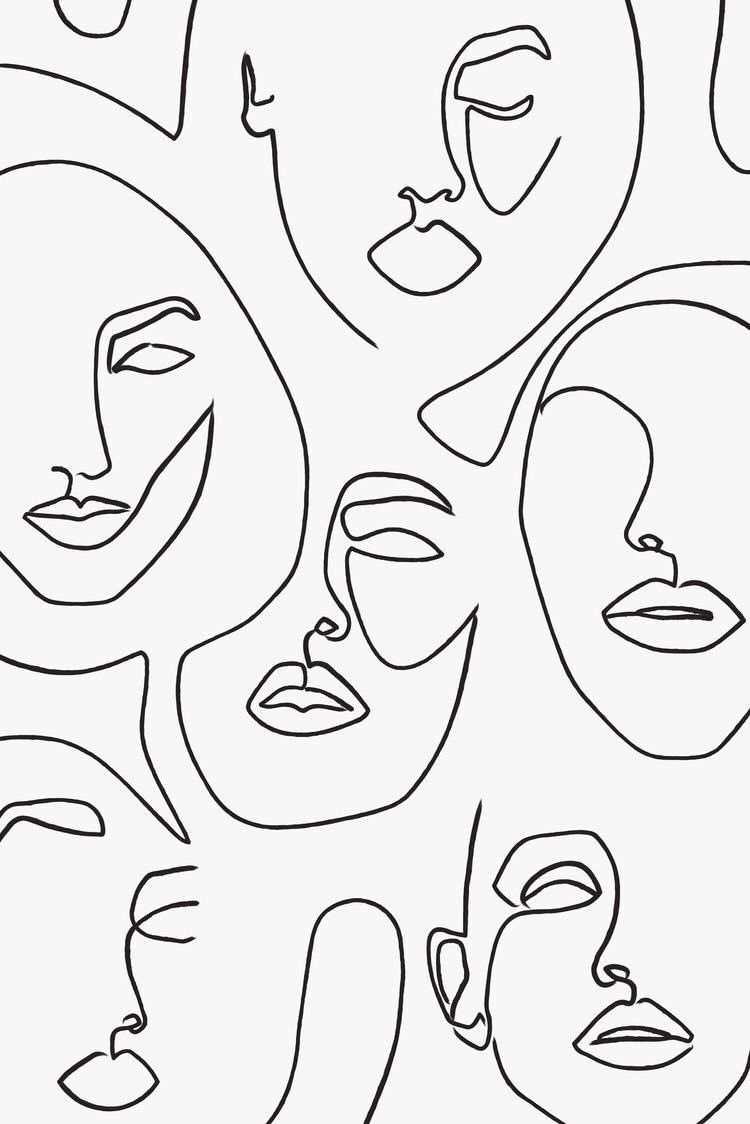 Abstract Face iPhone Wallpaper