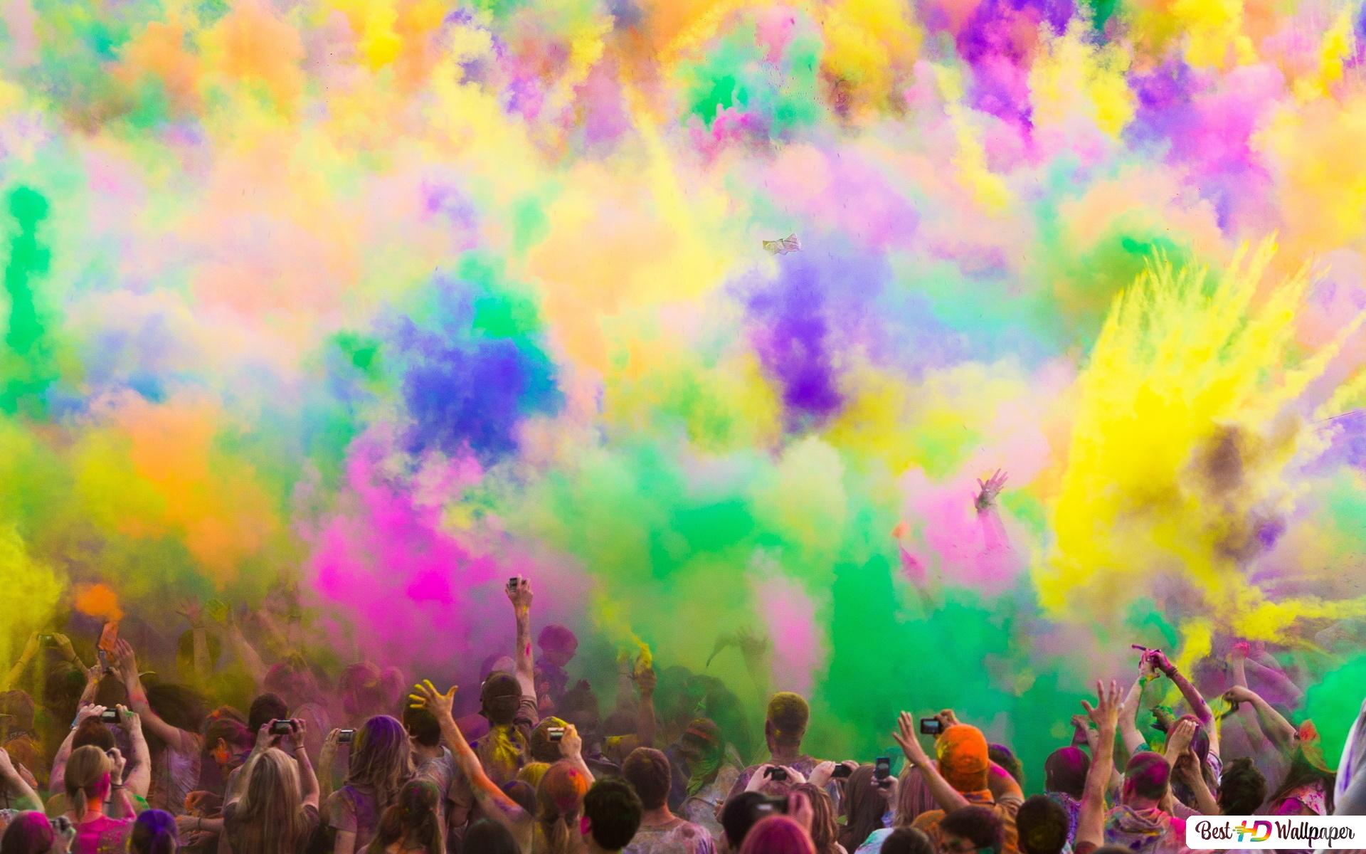 Holi Festival in the air HD wallpaper download festival wallpaper