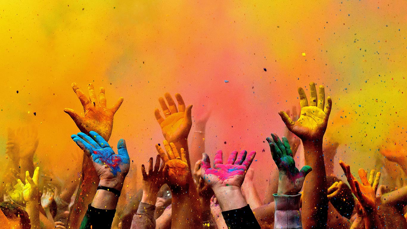 A Holi festival in Washington, DC wallpaper