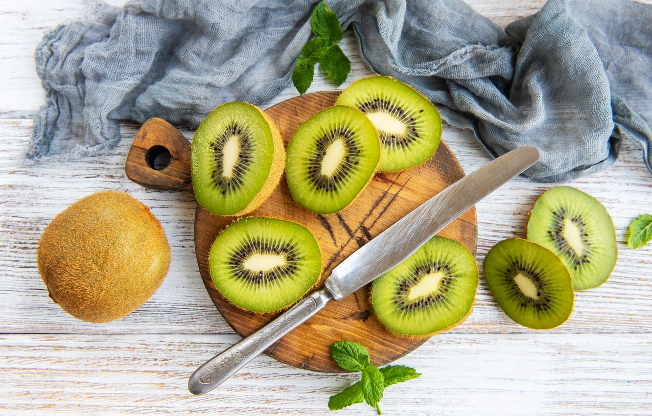 Wallpaper kiwi, fruit, cutting Board, Olena Rudo image for desktop, section еда