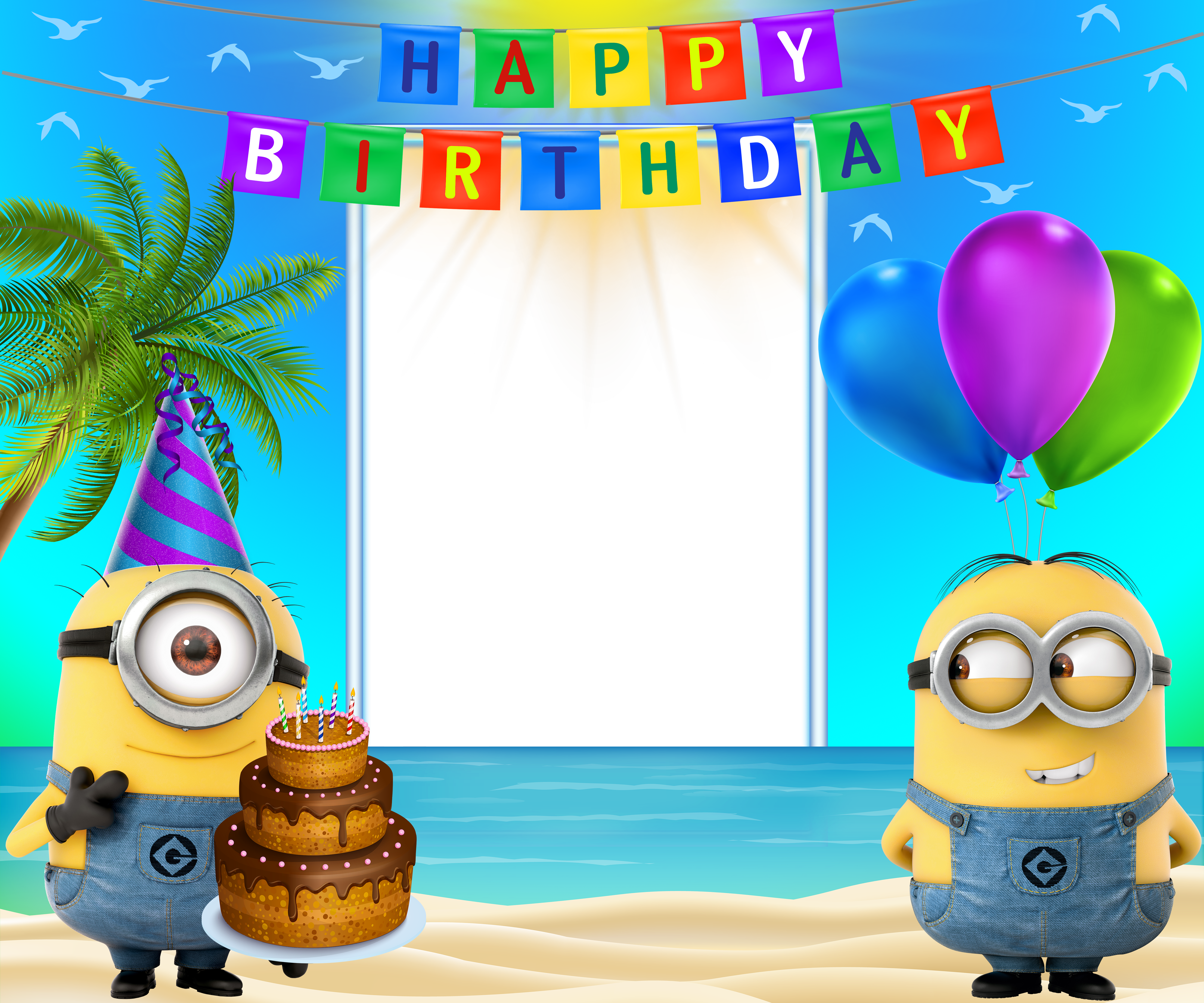 Free download Happy Birthday Transparent Frame with Minions Gallery [4000x3333] for your Desktop, Mobile & Tablet. Explore Minions Background. Minions Wallpaper, Minions Background, Minions Thanksgiving Wallpaper
