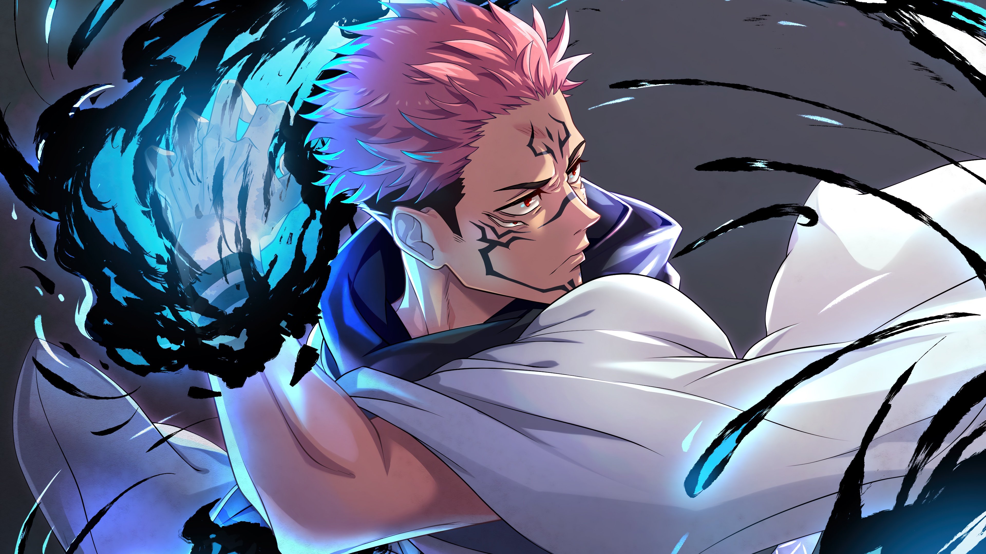 sukuna, jujutsu kaisen, 呪術廻戦, 4k, pc, wallpaper HD Wallpaper