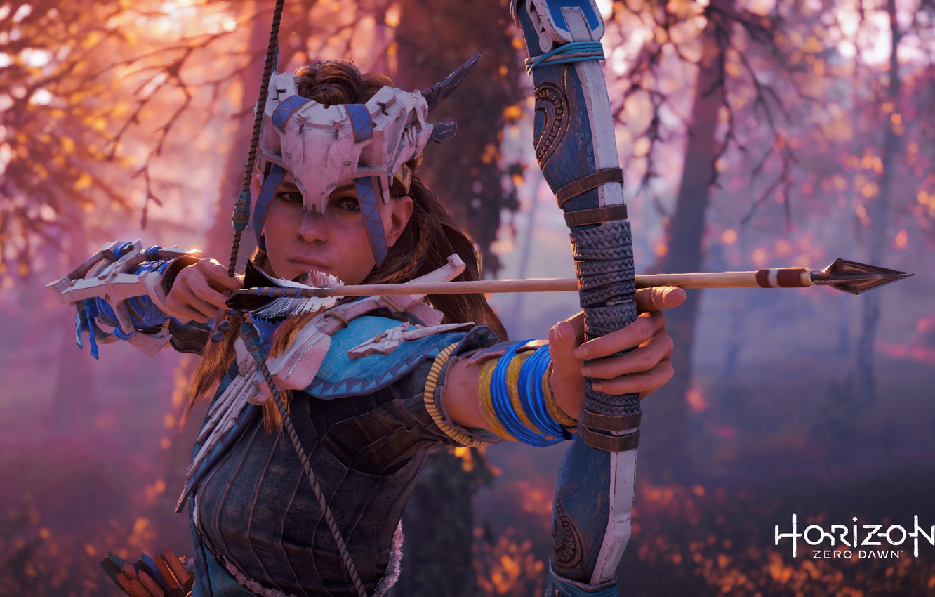 Wallpaper Playstation 4, Guerrilla Games, Horizon Zero Dawn, aloy image for desktop, section игры