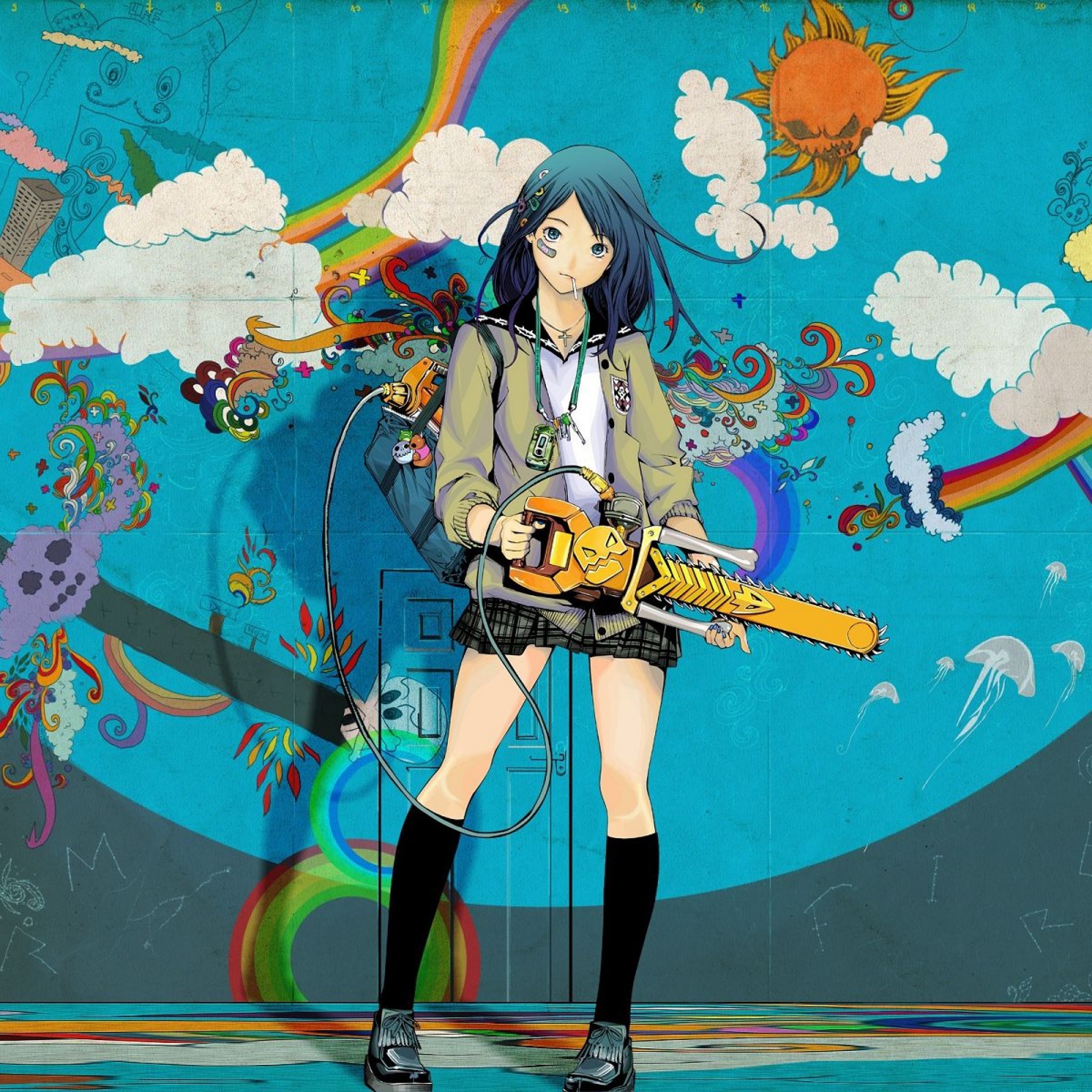 anime wallpaper for ipad, cartoon, illustration, art, anime, fictional character