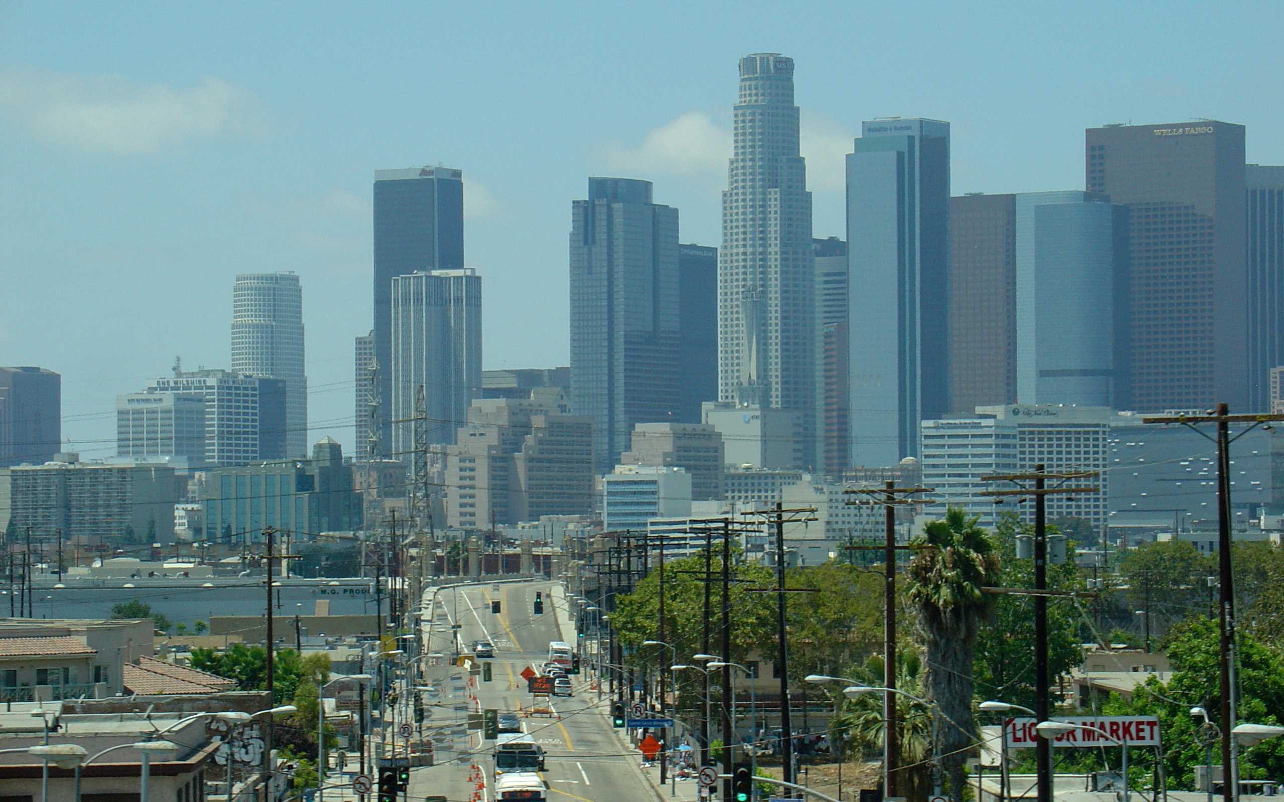 Los Angeles Skyline Angeles Wallpaper