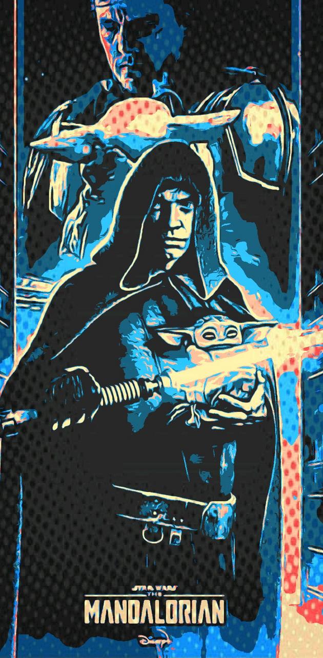 Luke grogu and din wallpaper