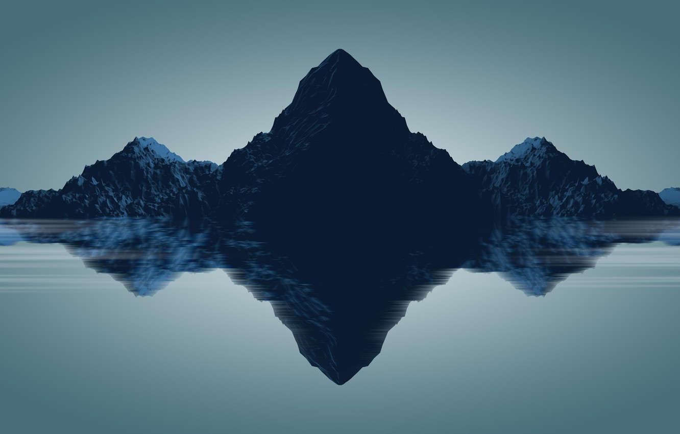 Wallpaper Water, Reflection, Lake, Mountain, Graphics image for desktop, section рендеринг