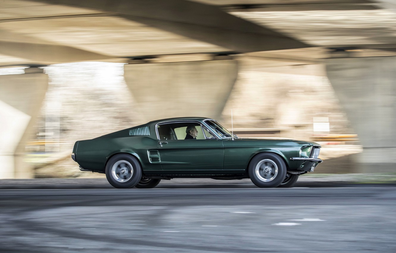 Wallpaper movement, Mustang, Ford, 1968, GT 390, Bullitt image for desktop, section ford