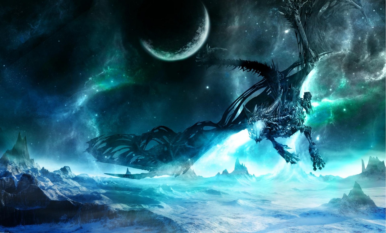 fantasy art, planet, space, dragon, mythology, ghost ship, screenshot, computer wallpaper, fictional character, outer space High quality walls