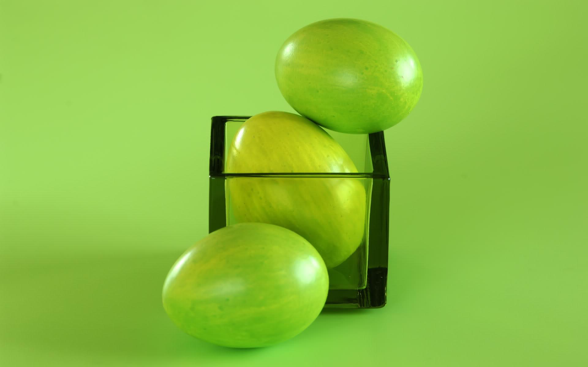 Green Easter eggs wallpaper. Green Easter eggs