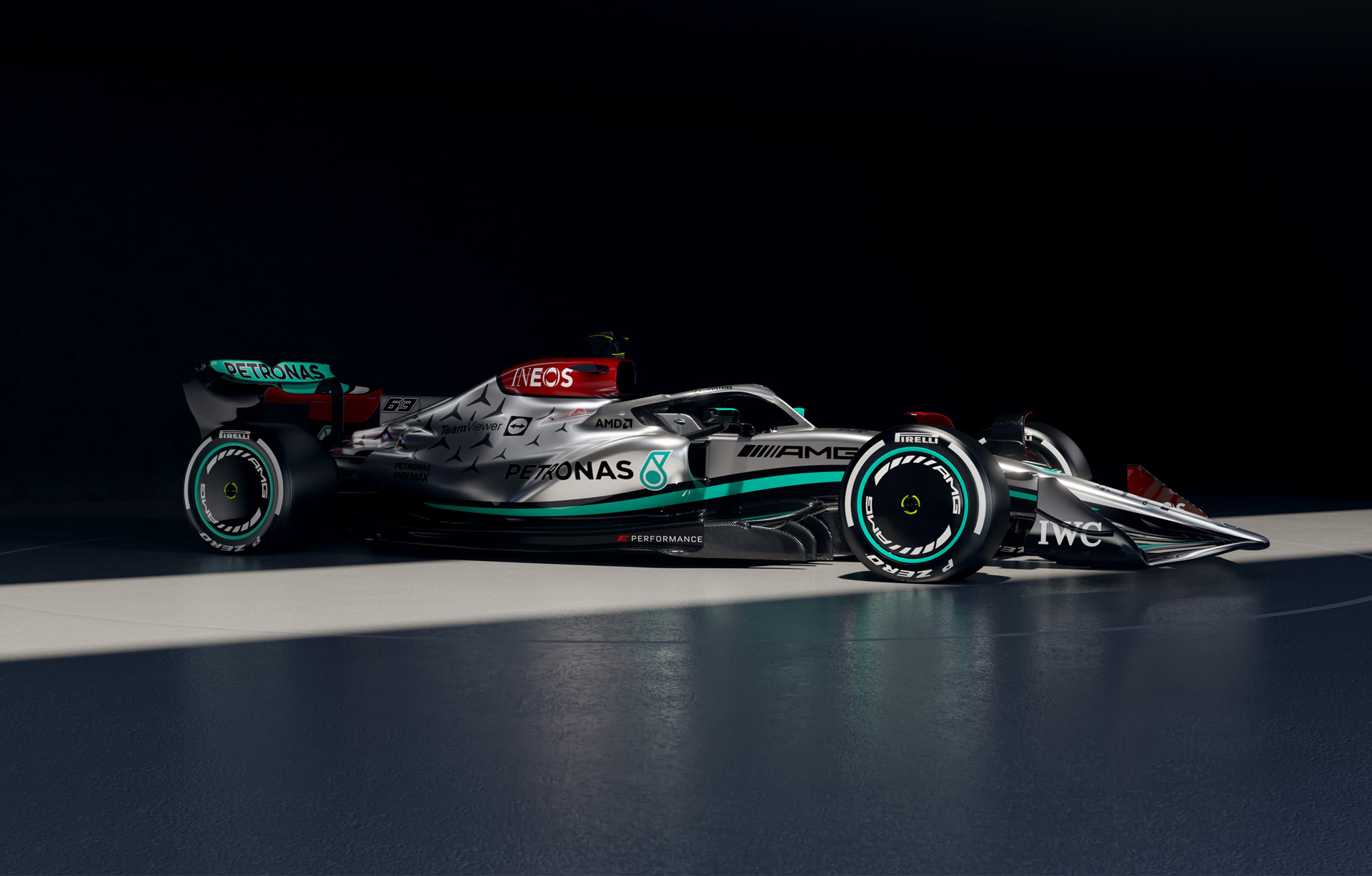 Mercedes Benz AMG Reveals W13 Race Car For 2022 F1 Season