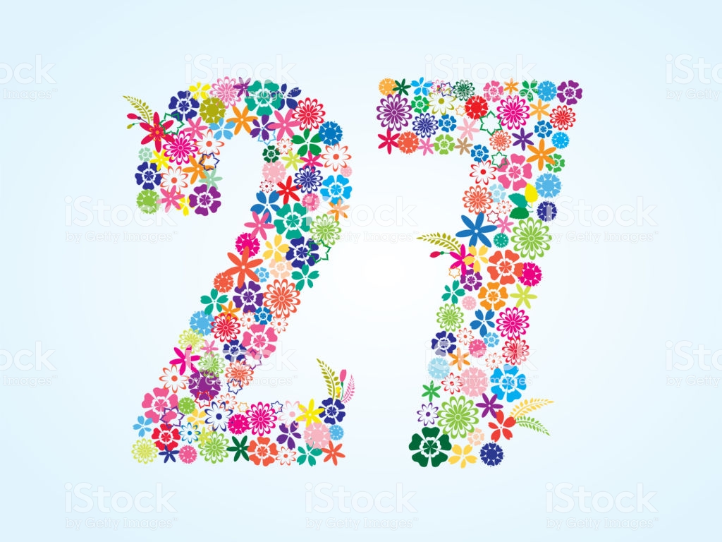 Free download Vector Colorful Floral 27 Number Design Isolated On White [1024x768] for your Desktop, Mobile & Tablet. Explore 27 Background. iMac 27 Wallpaper, 27 iMac Wallpaper, Wrestlemania 27 Wallpaper